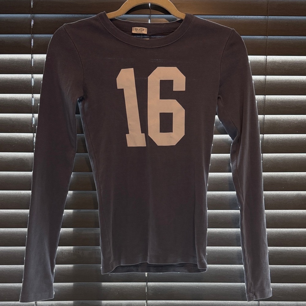 PacSun Navy Long Sleeve Tee with White Number